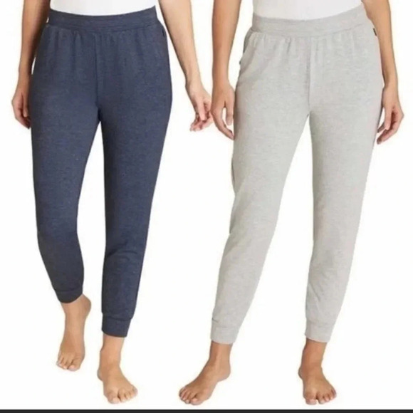 Eddie Bauer Ladies' Lounge Jogger, 2-pack blue and gray - Picture 1 of 10